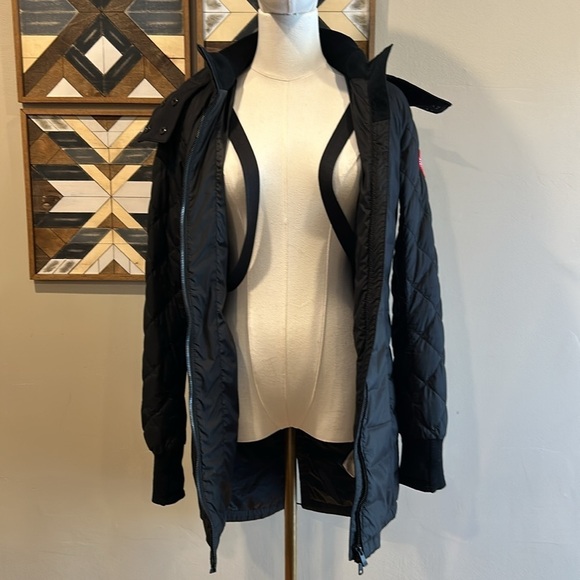 Canada Goose Stellarton Hooded Down Coat Jacket Black XS *As-Is* - Picture 10 of 13